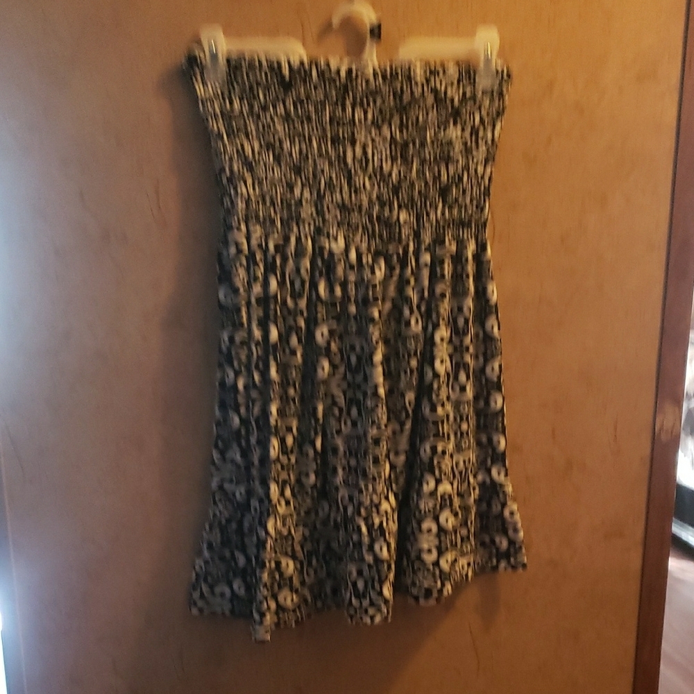 Black and White Smocked Dress